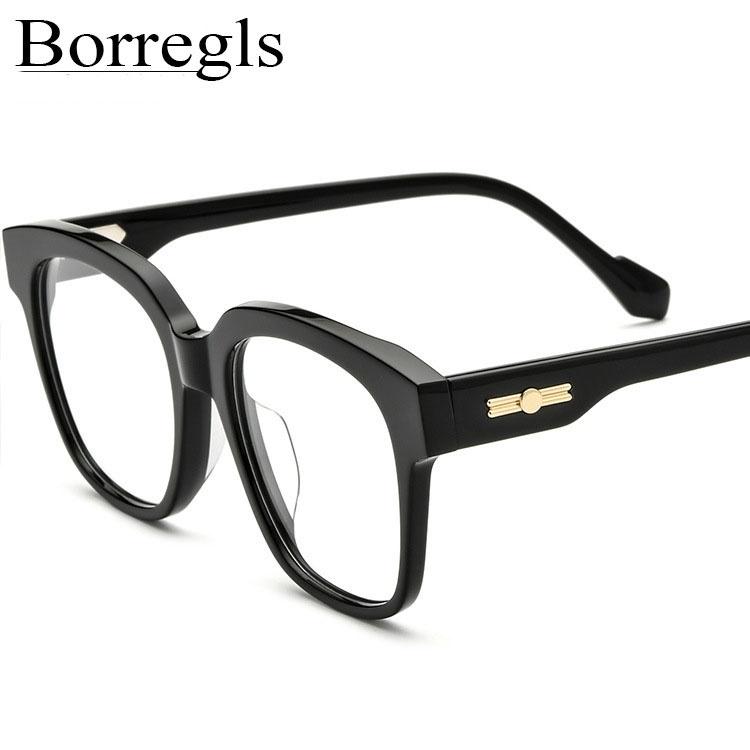 Mắt kính giả cận BORREGLS form vuông chống tia UV và ánh sáng xanh bảo vệ mắt - kính thời trang giả cận bảo vệ mắt