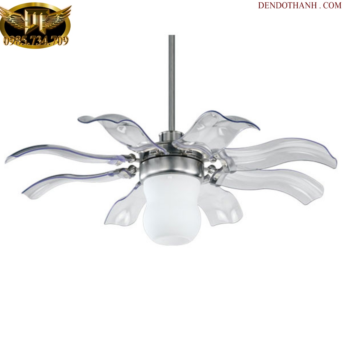 Quạt trần MR VŨ mã fiore cánh trong quạt trần cho người giàu cánh tự động cụp xoè hiện đại có đèn led QTD