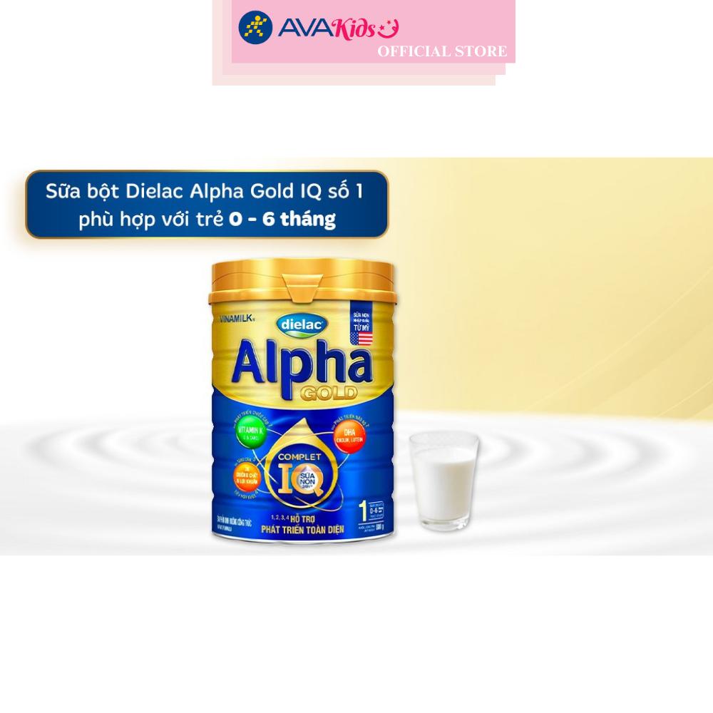 Sữa bột Dielac Alpha Gold IQ số 1 (sữa non) 800g (0 - 6 tháng) - Hàng chính hãng