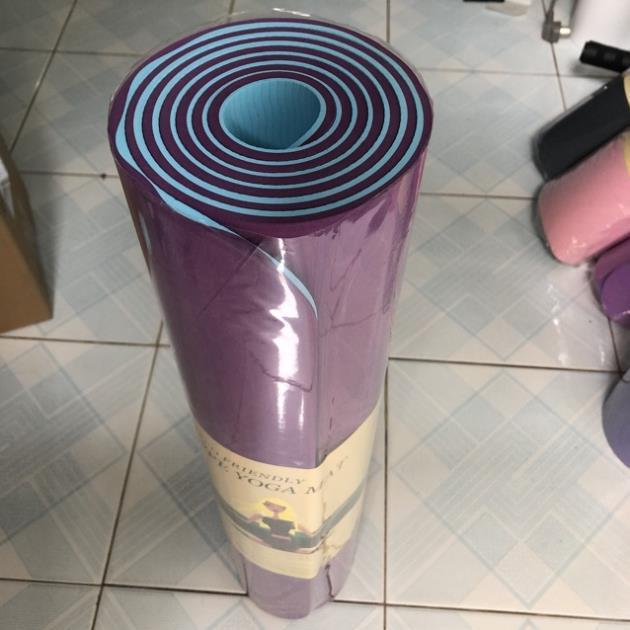 Thảm Tập Yoga 2 Lớp TPE Độ Dày Chuẩn 8mm (KÈM TÚI ĐỰNG), Thảm Tập Gym Chống Trơn Trượt Và Không Thấm Mồ Hôi Cao Cấp