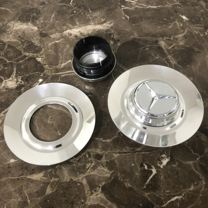 Logo chụp mâm, ốp lazang thiết kế cho bánh xe ô tô một số dòng Maybach TY-165, chất liệu hợp kim nhôm nhựa ABS