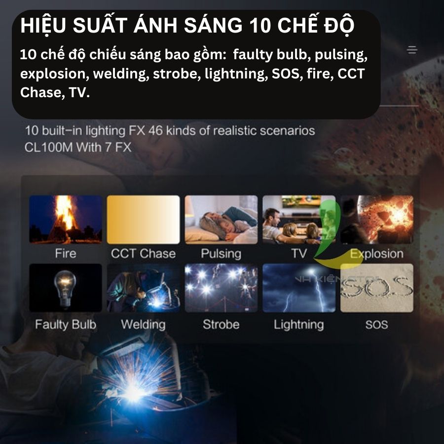 Đèn Led Daylight COLBOR CL100XM - Đèn Studio chuyên nghiệp công Suất 110W, hệ thống làm mát Hummingbird thông minh