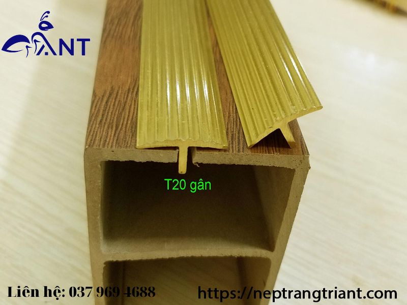 Nẹp đồng t20 gân, trang trí nhà cửa, chống trơn sàn, thanh dài 4m, hỗ trợ cắt theo kích thước