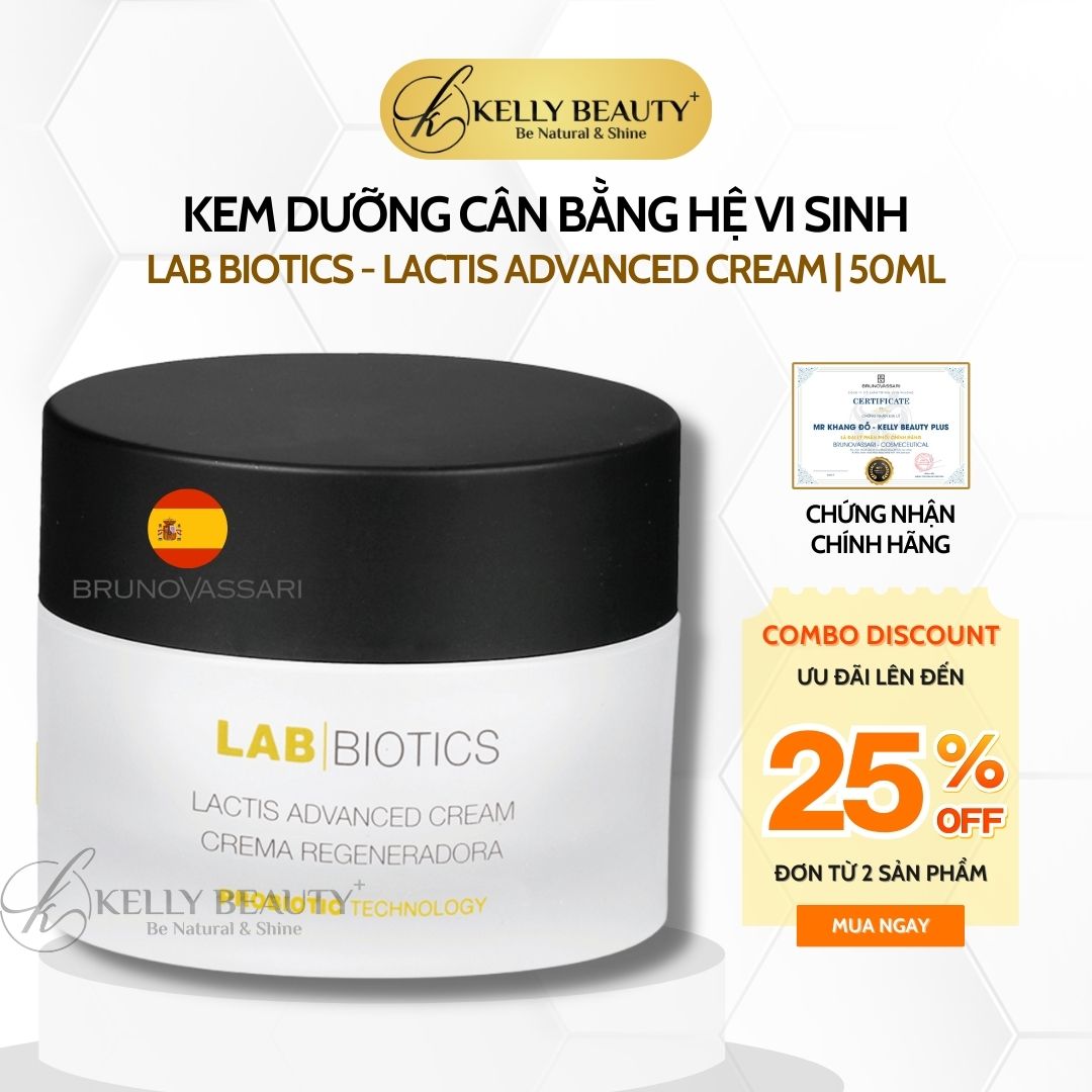Kem Dưỡng Cân Bằng Hệ Vi Sinh Da Lab Biotics Lactis Advanced Cream - Bruno Vassari | Kelly Beauty