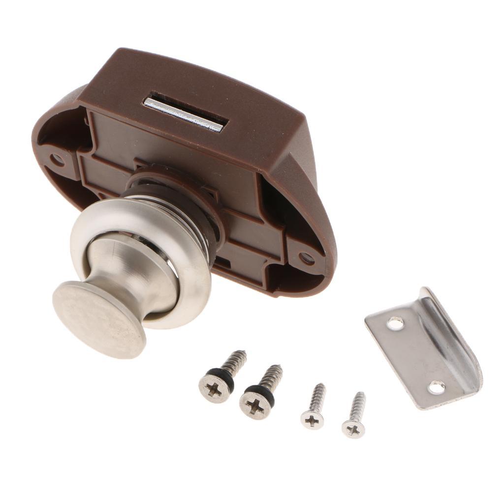 4xKeyless Push Button Lock Yacht Rv Drawer Lock Cabinet Lock Cupboard Door