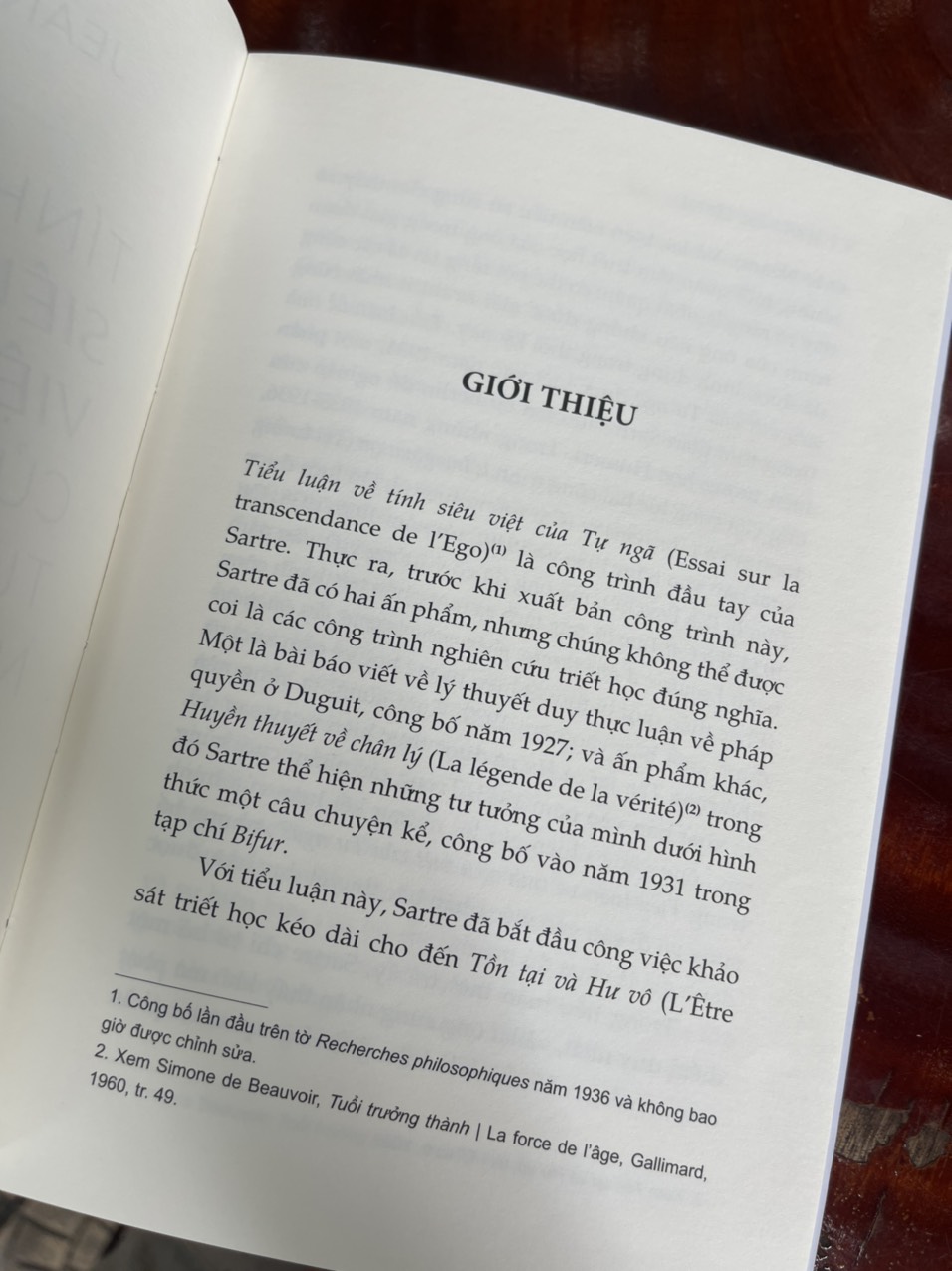 TÍNH SIÊU VIỆT CỦA TỰ NGÃ - Phác Thảo Một Mô Tả Hiện Tượng Học – Jean - Paul Sartre – Nhã Nam – NXB Thế Giới