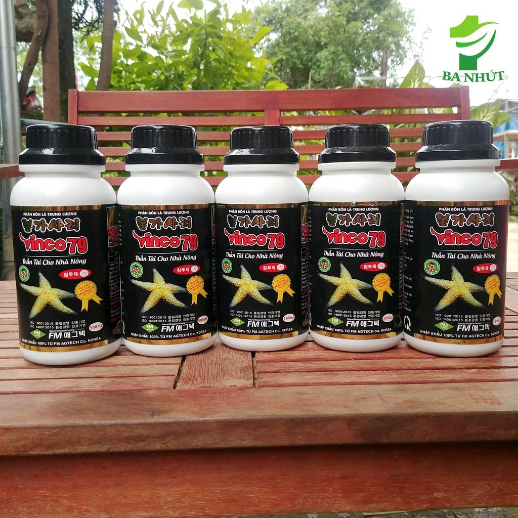 Phân Bón Lá Trung Lượng VINCO 79 Chai 500ml – Chiết Xuất Từ Sao Biển, Tăng Năng Suất Cây Trồng
