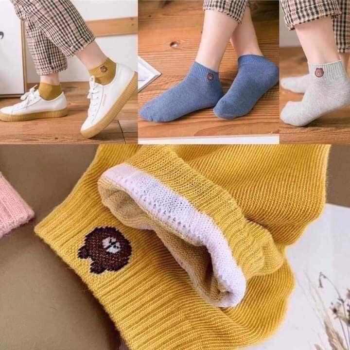 Tất gấu cổ ngắn - túi 10 đôi