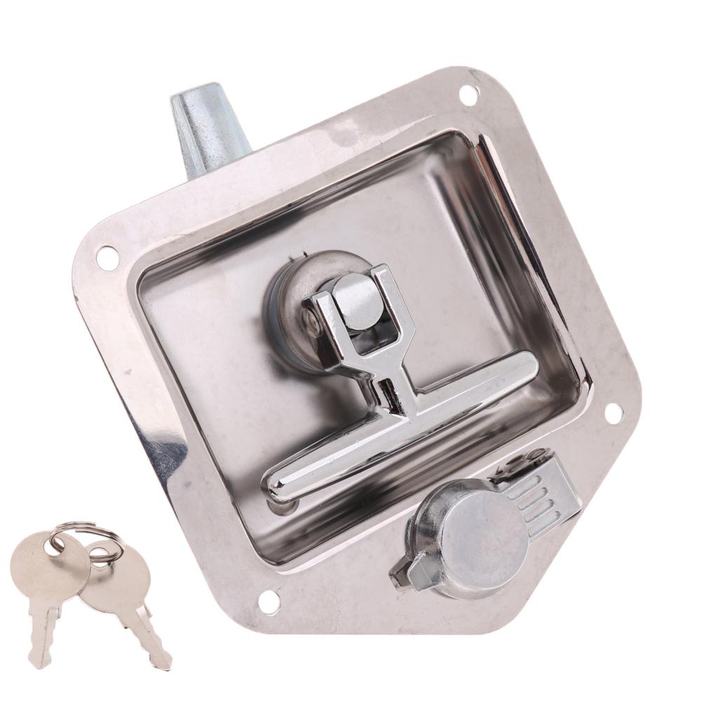 Auto Stainless Steel Folding Toolbox Lock Tool  Trailer Camp