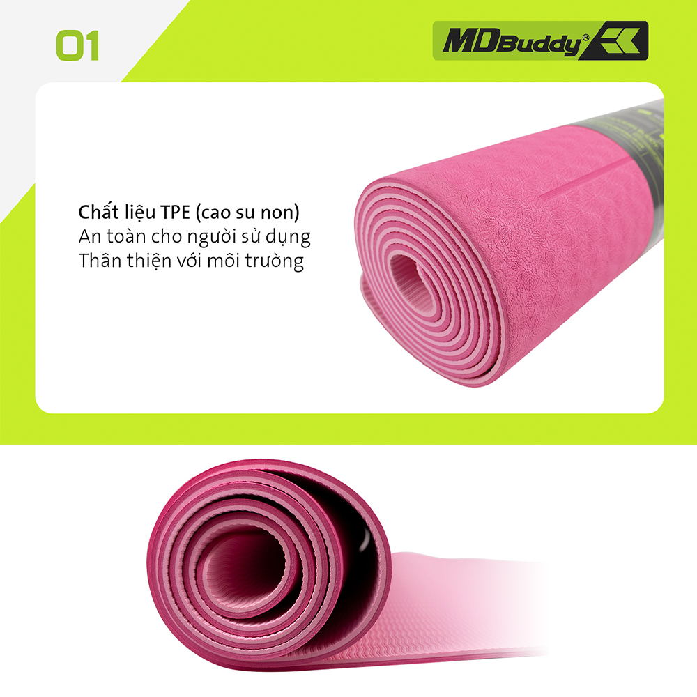 Thảm tập Yoga cao cấp MDBuddy MD9038
