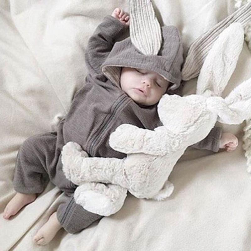 Hoạt Hình Bộ Quần Áo Bé Trai Liền Quần Mùa Xuân, Mùa Thu Quần Áo Bé Gái Cotton Sơ Sinh Rompers Áo Hoodie Dài Tay Cho Bé Trang Phục