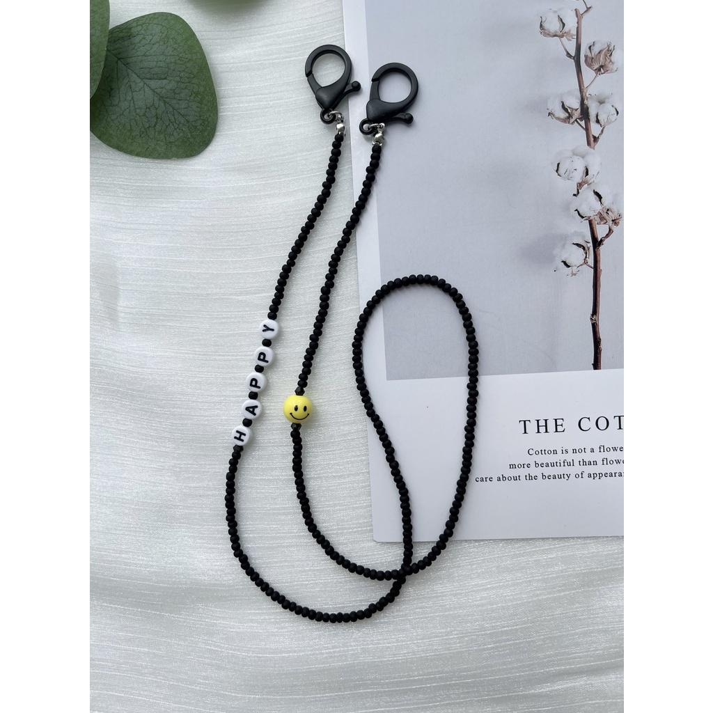 Dây đeo khẩu trang đa năng handmade Tiệm Nhà Pony Custom black PN034 ( theo yêu cầu)