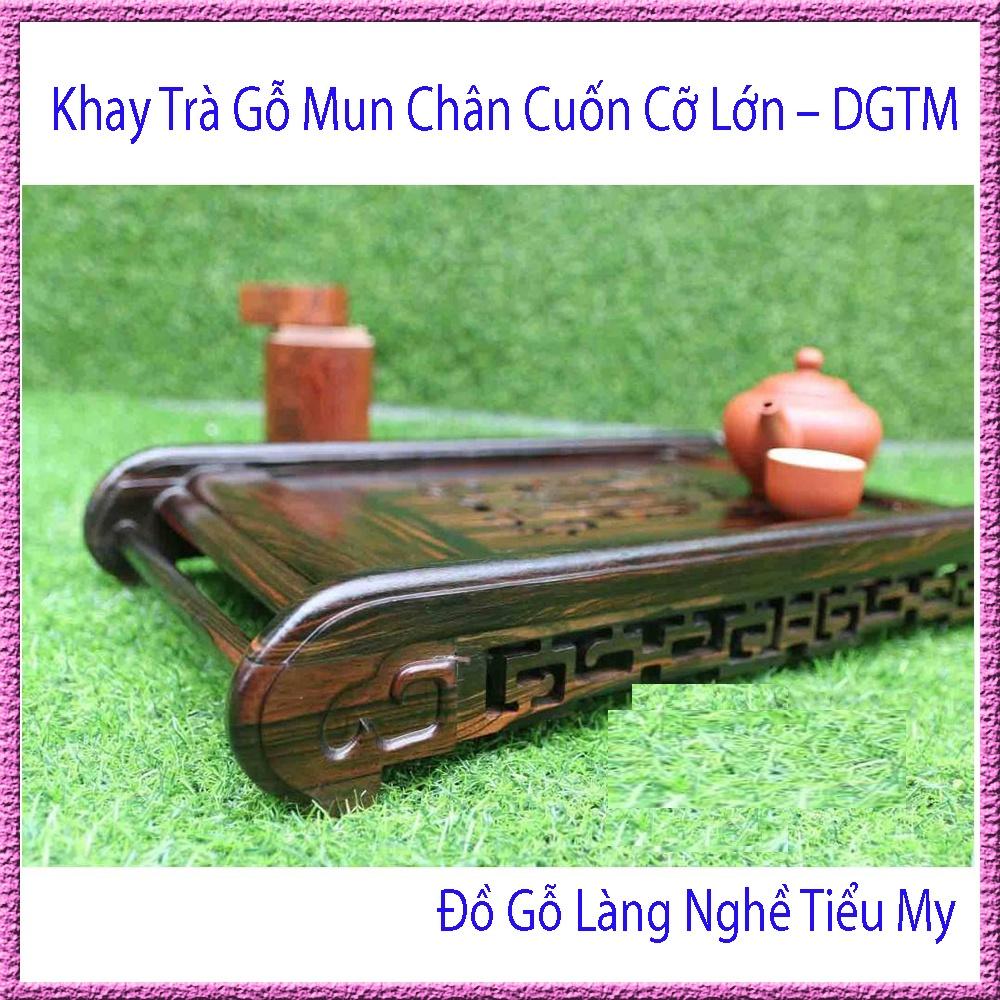 Khay trà chân Cuốn Thư gỗ Mun cực sang trọng, độc đáo. Cao Cấp - Khay Đựng Nước Inox 304