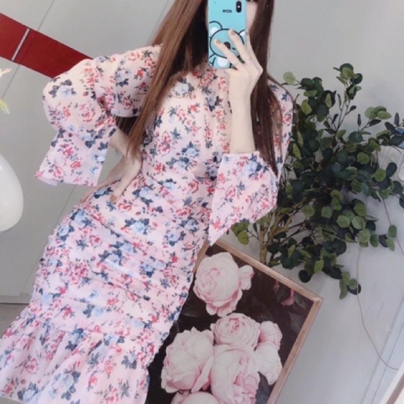 Đầm body voan hoa thanh lịch