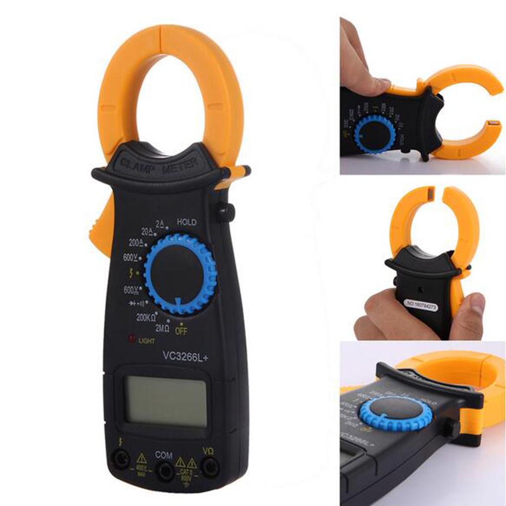 Digital Clamp Meter AC DC Current Voltage Multimeter Temp Volt Amp Tester