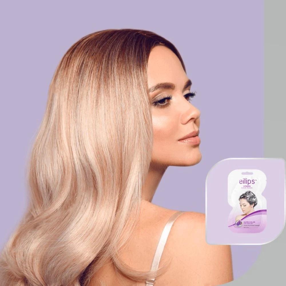 Kem ủ tóc cho tóc uốn nhuộm Ellips Vitamin Hair Mask Nutri Color 20g