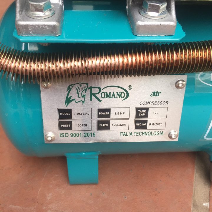 MÁY NÉN KHÍ CÓ DẦU LIỀN TRỤC 12L ROMANO RM4212 - HÀNG CHÍNH HÃNG