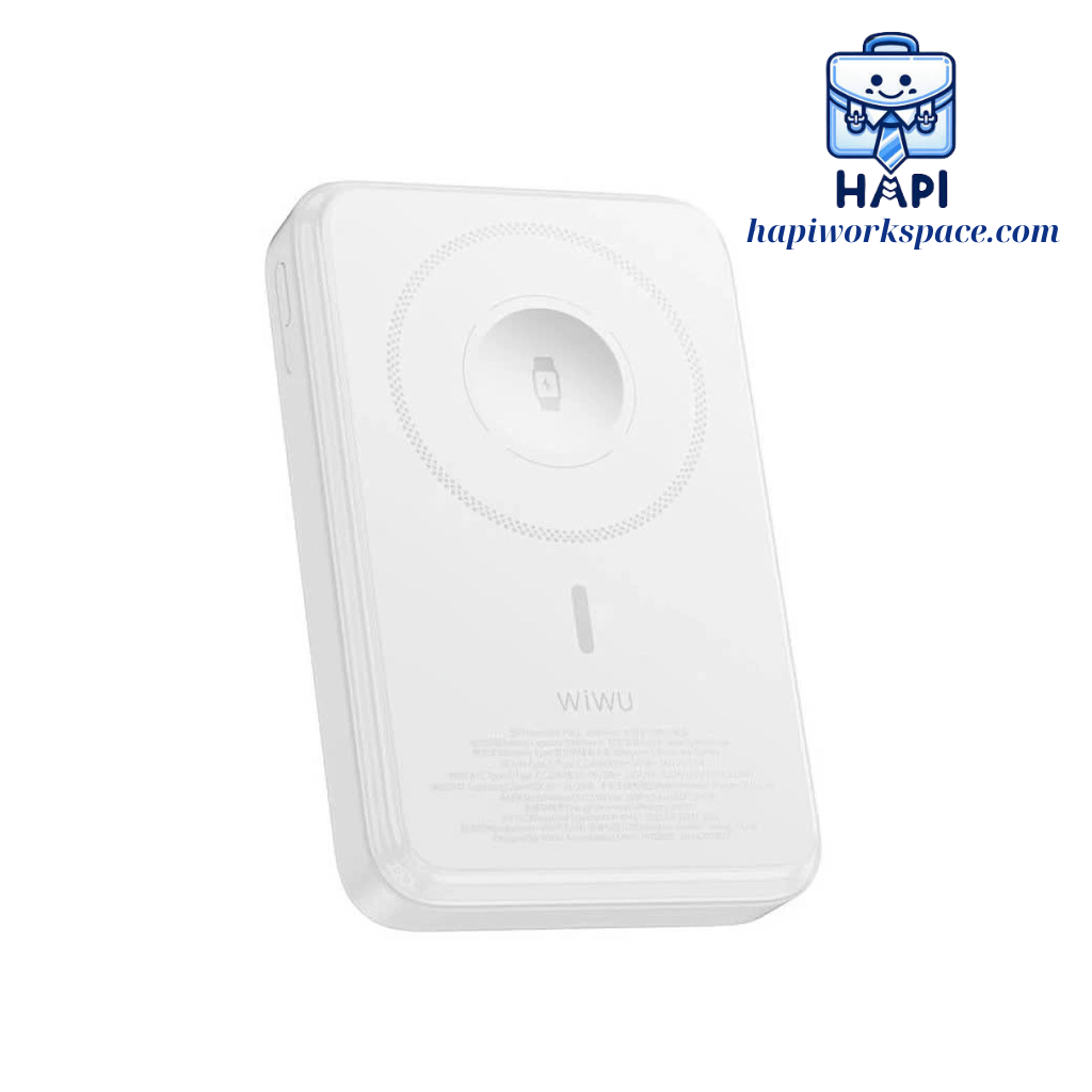 Sạc dự phòng hàng chính hãng WiWU Duke 5-in-1 Wi-P061, cáp C/L, sạc không dây, giá đỡ