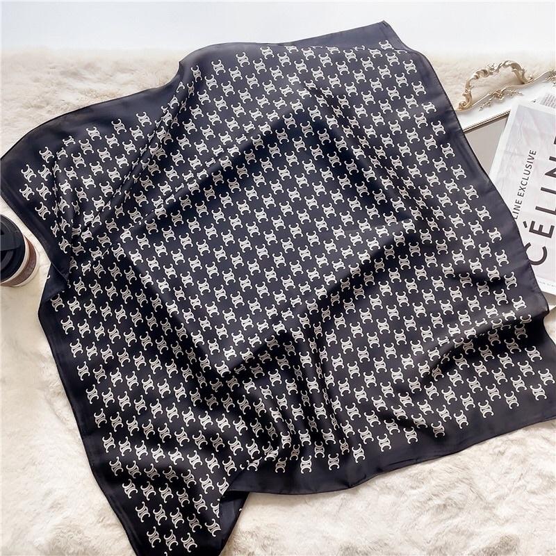 Khăn turban lụa vuông chữ X choàng cổ thanh lịch đa năng size 70cm