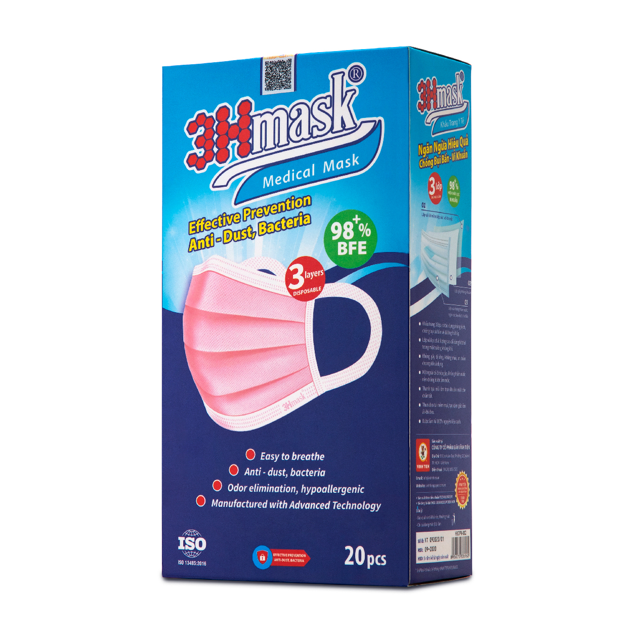 Khẩu Trang Y Tế 3Hmask Quai Bản 3 lớp