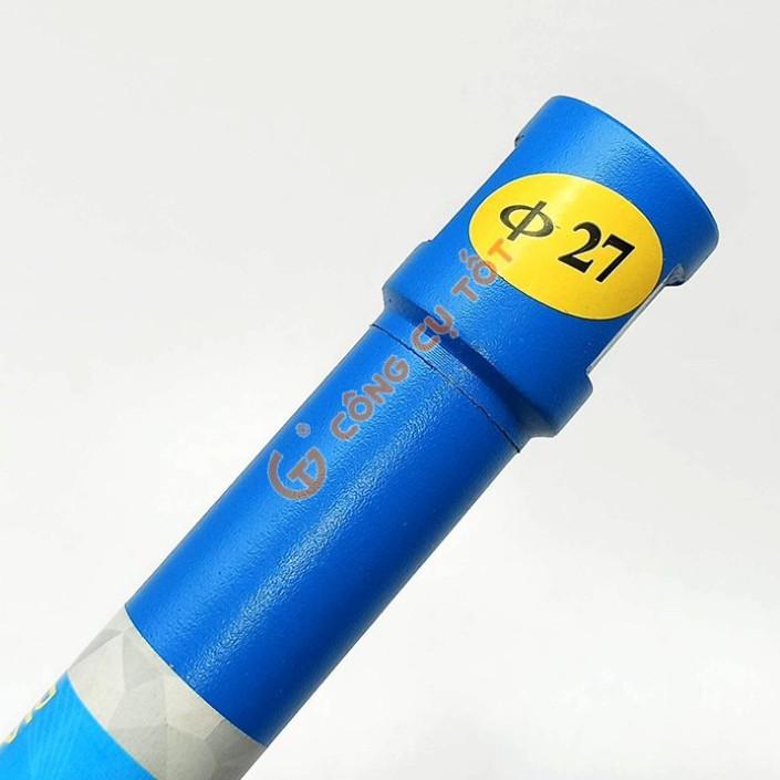 Mũi khoét tường ướt kim cương mạ điện Ø27 x 370mm