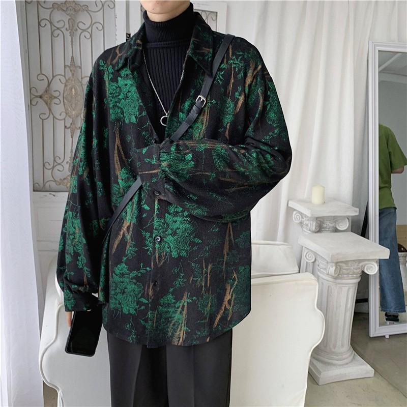 Áo sơ mi tay dài dáng rộng phong cách 2020 cho nam