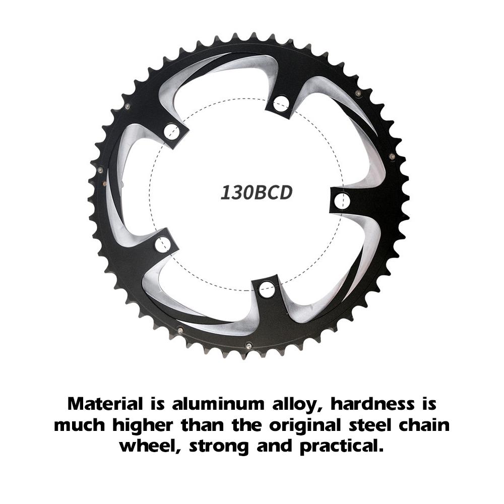 Đĩa xích bằng hợp kim nhôm 130BCD 5 càng bằng hợp kim 53T dùng cho xe đạp địa hình