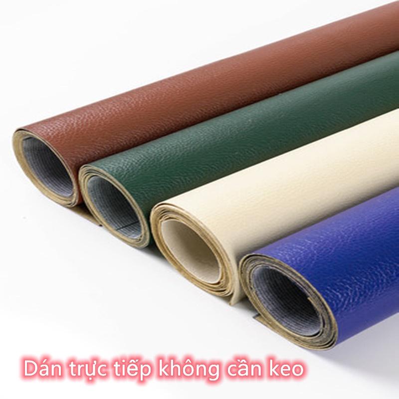 Miếng dán da PU tự dính sửa chữa đồ da/Bản vá da tự dính cho ghế sofa, ghế ô tô, túi xách, miếng dán sơ cứu cỡ lớn mẫu mới 138*50cm