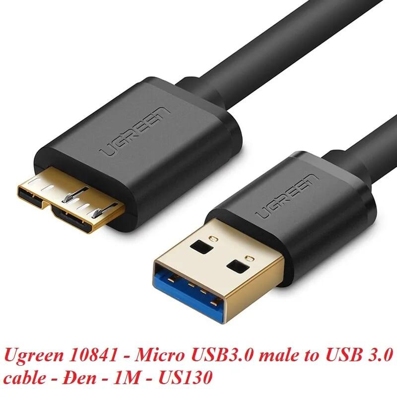 Ugreen UG10841US130TK 1M màu Đen Cáp USB 3.0 sang MICRO USB 3.0 cho ổ cứng - HÀNG CHÍNH HÃNG