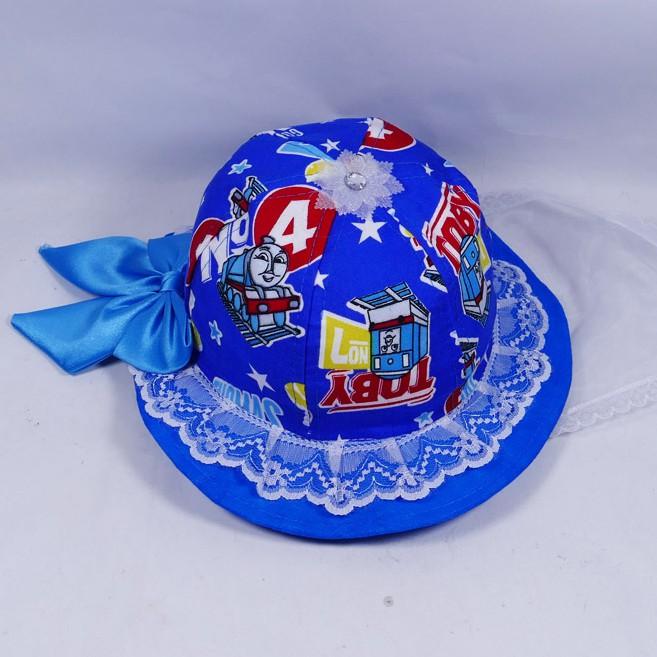 Nón trẻ em hình thú cho bé nữ chất liệu cotton thoáng mát, có khăn trùm mặt giùm bé tránh nắng và bụi bẩn khi ra đường