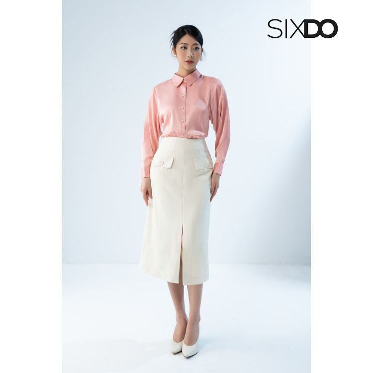 Áo sơ mi lụa cổ đức thời trang SIXDO