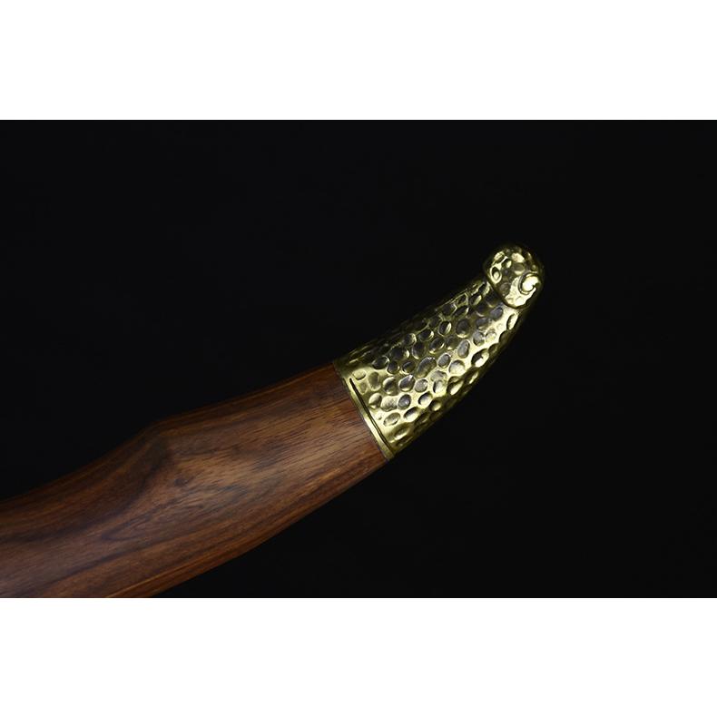 Dao bếp thái lọc,chặt gà không rỉ cao cấp, mặt dao dập chìm hoa văn hổ, khâu đồng -TOPCOMSHOP - A22 DT150