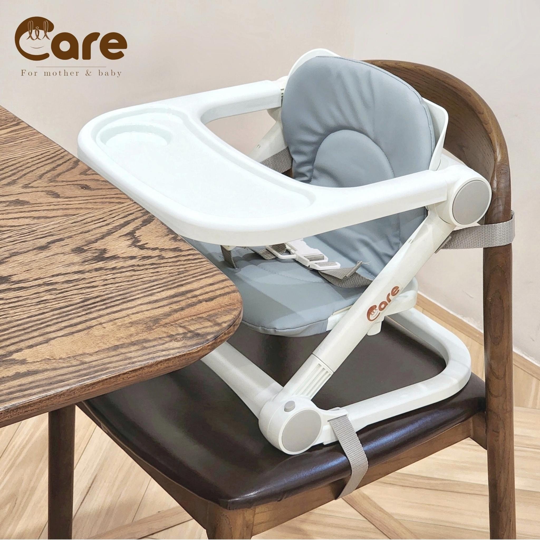 Ghế ăn dặm gấp gọn đa năng Lilcare, chất liệu nhựa PP chịu lực tốt, chống nước tối ưu, an toàn cho bé