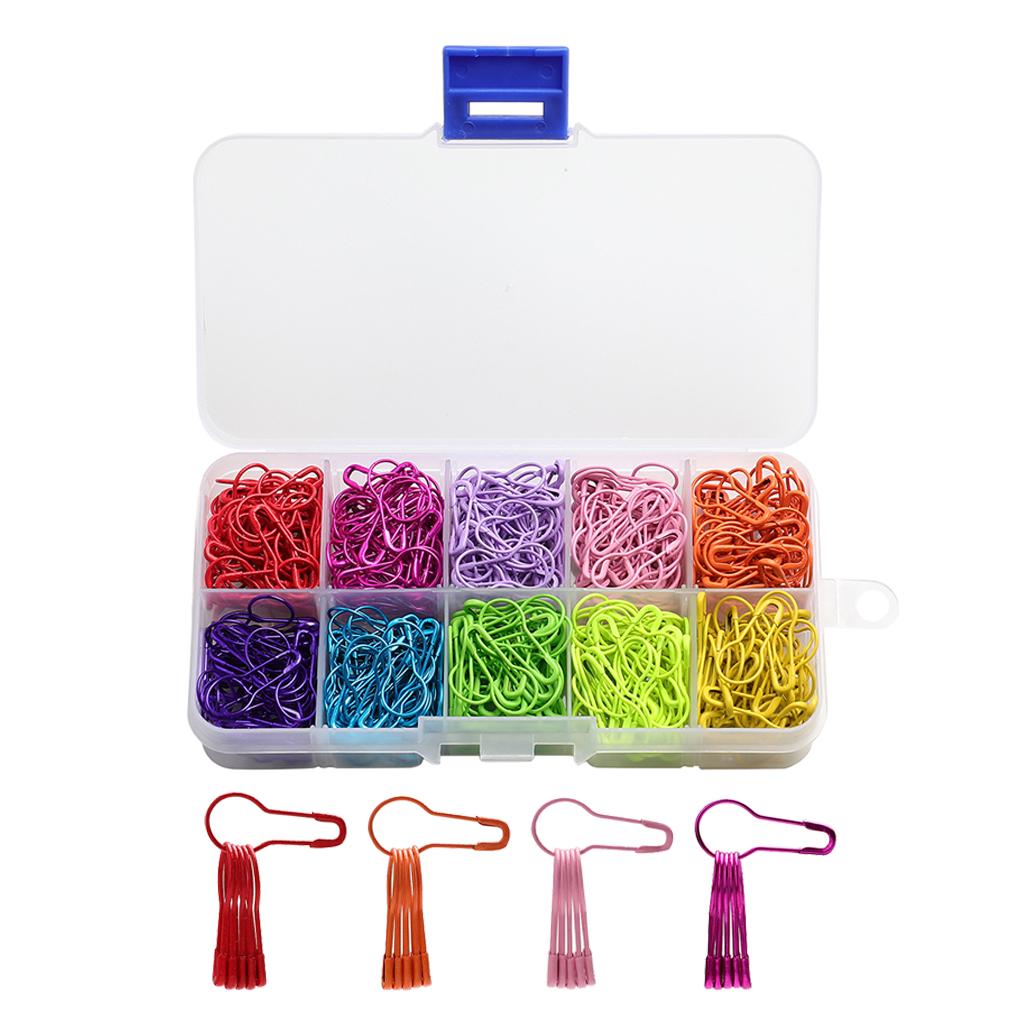 Bộ ghim kim loại nhiều màu dùng cho đánh dấu thêu may, làm đồ handmade với hộp đựng an toàn tiện lợi