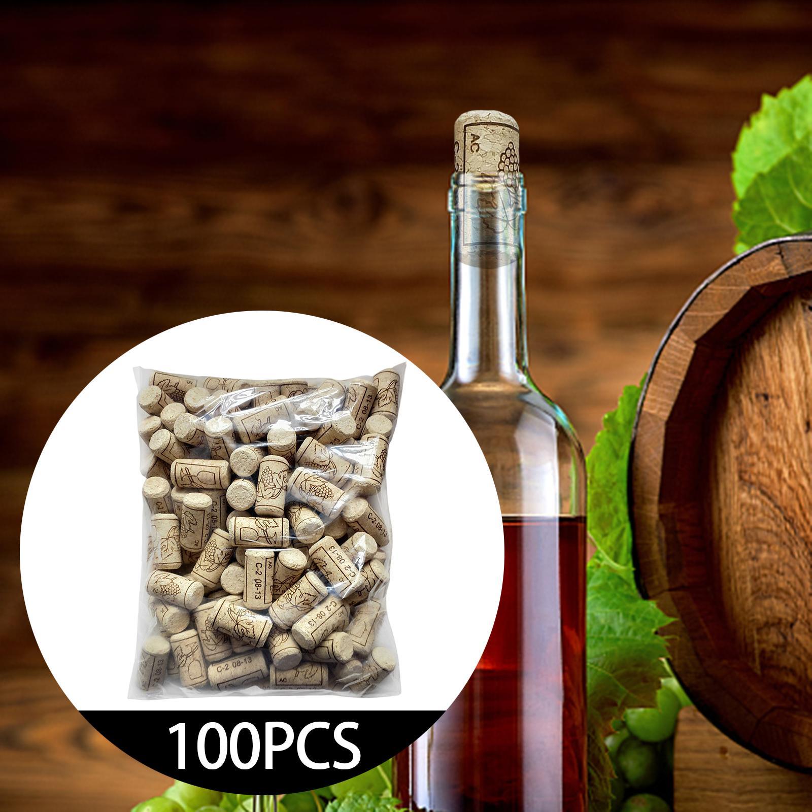 100Pcs Wooden Bottle Stopper Cork Plug Stoppers for Bottles
