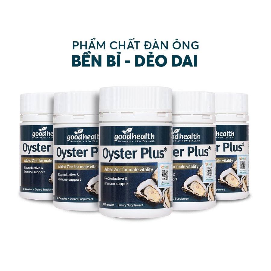 Combo 5 Hộp Tinh Chất Hàu Goodhealth Oyster Plus 60 Viên - Giúp Tăng Cường Sinh Lý - Cải Thiện Chất Lượng Tinh Trùng - Hàng Chính Hãng New Zealand