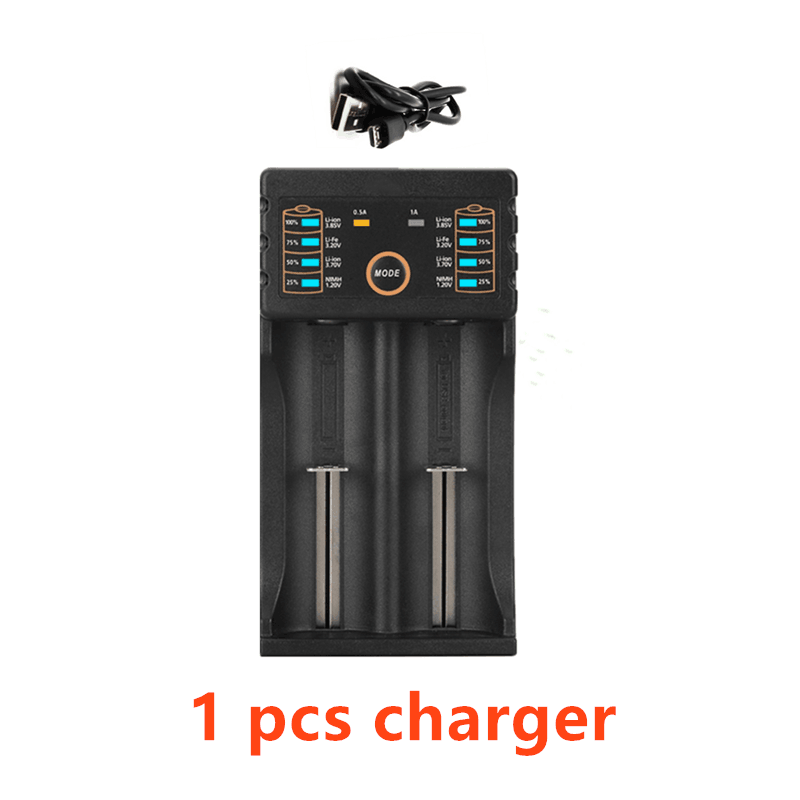 2022 Pin 26650 chất lượng cao mới 18800mAh 3.7V 50A có thể sạc lại lithium ion cho đèn pin LED + bộ sạc Điện áp danh định: 3.7V