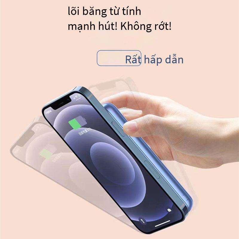 Khuyến mại hút từ tính sạc không dây 20W kho báu PD sạc nhanh hợp kim nhôm màn hình kỹ thuật số siêu mỏng di động dung lượng lớn 20000 mAh