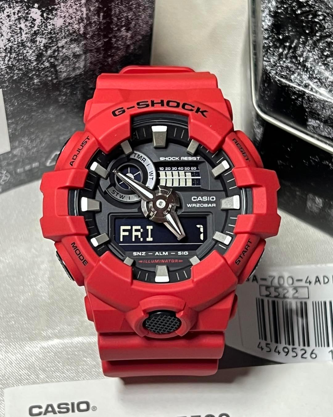 Đồng Hồ Nam Dây Nhựa Casio G-Shock GA-700-4ADR  | GA-700-4A