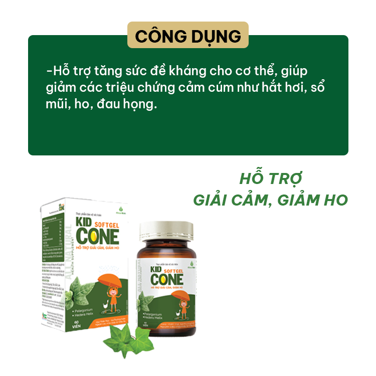 Kidcone softgel hộp 60 viên