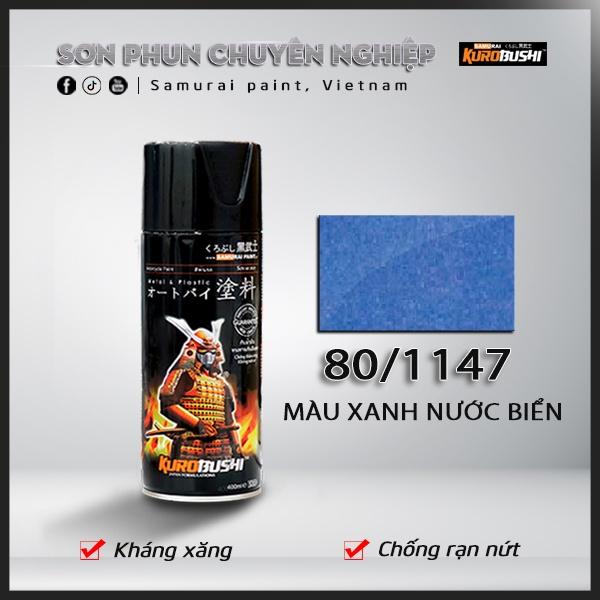 Sơn xịt Samurai Kurobushi - MÀU XANH NƯỚC BIỂN 1147 (400ml)