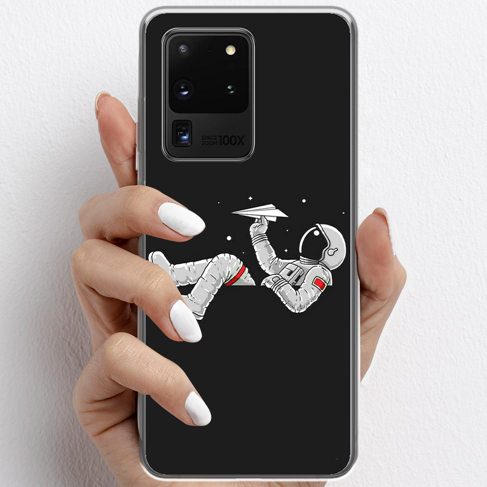 Ốp lưng cho Samsung Galaxy S20 Ultra nhựa TPU mẫu Phi hành gia