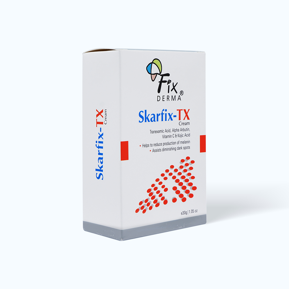 Kem dưỡng FIXDERMA Skarfix-TX giúp làm mờ vết thâm, đốm đen, giúp da sáng mịn, đều màu (Tuýp 15g)