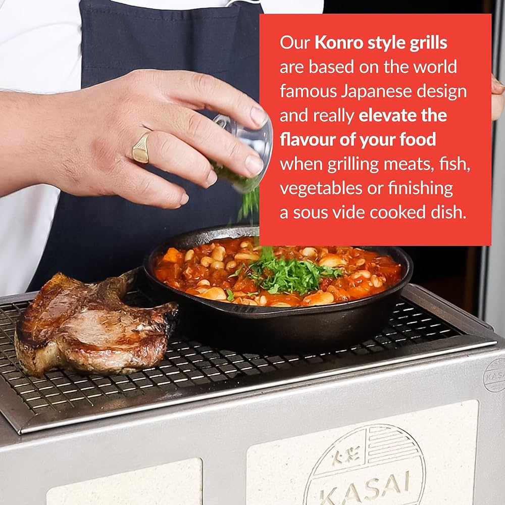 Lò Nướng Than Kiểu Nhật Sous Vide Tools Kasai Konro Bọc Thép Không Gỉ