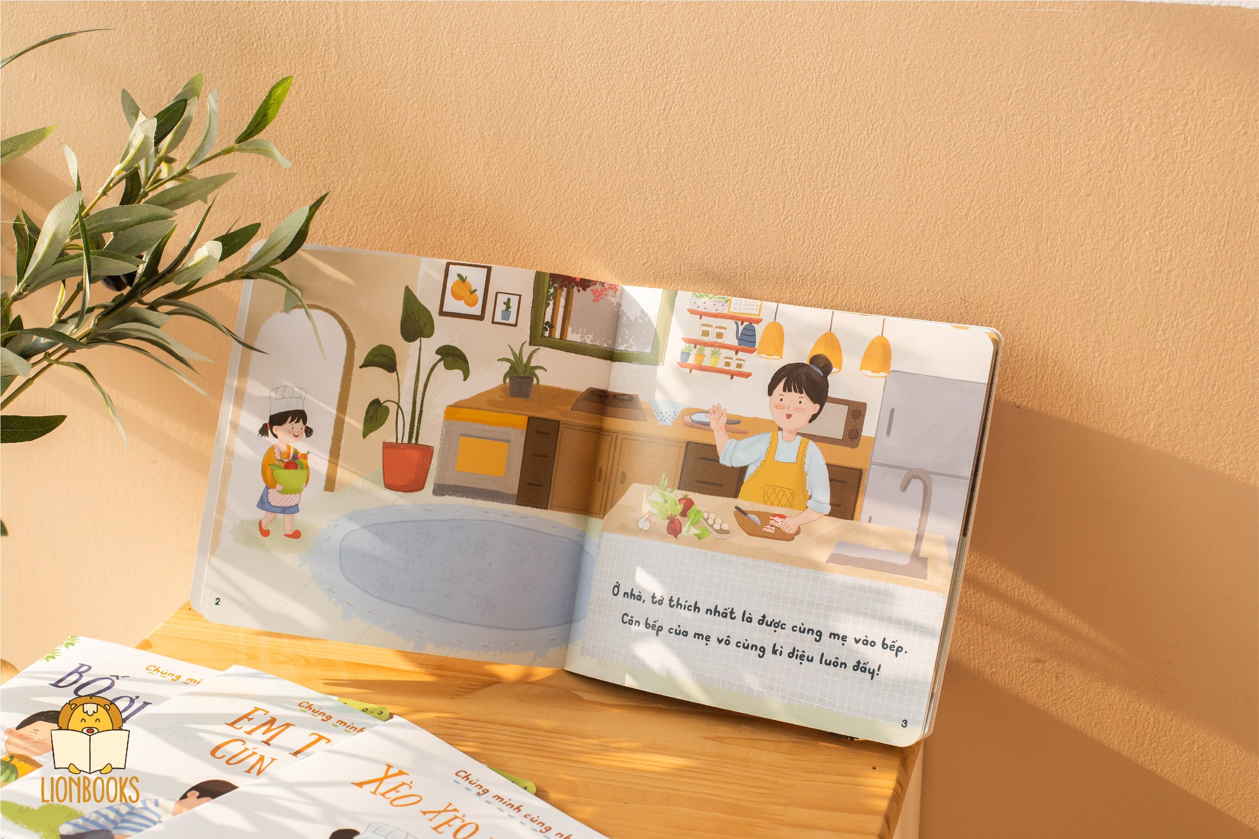 Sách Chúng Mình Cùng Nhau - Xèo Xèo Mẹ Nấu - Bố Ơi Đi Nào - Ông Chở Bé Đi - Vườn Bà Có Gì - Thương Em Cún - Lionbooks