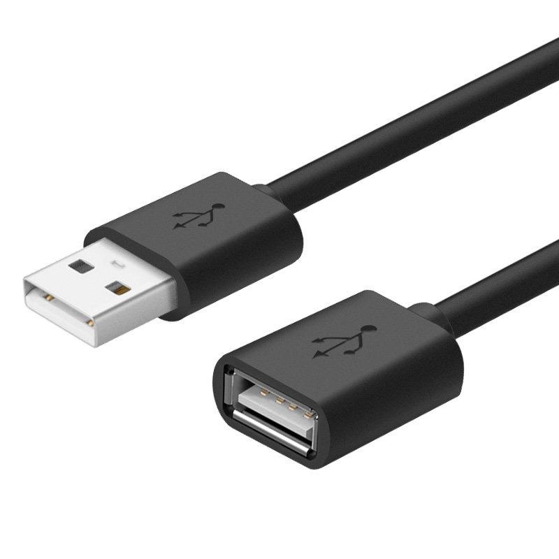 Cáp mở rộng USB2.0 Dây dữ liệu mở rộng USB 2.0 từ đầu đực sang đầu cái Cáp đầu nối mở rộng cho máy tính xách tay PC Chuột game thủ 0,5/1m Màu sắc: Đen