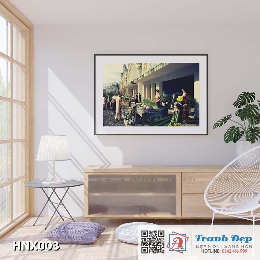 Tranh treo tường siêu nhẹ phong cảnh Hà Nội xưa - HNX003