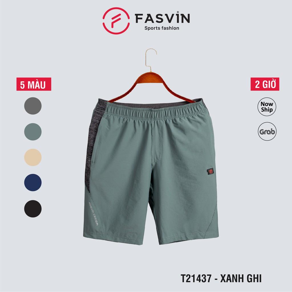 Quần short thể thao nam Fasvin T21437.HN vải co giãn thoải mái thiết kế mạnh mẽ khoẻ khoắn