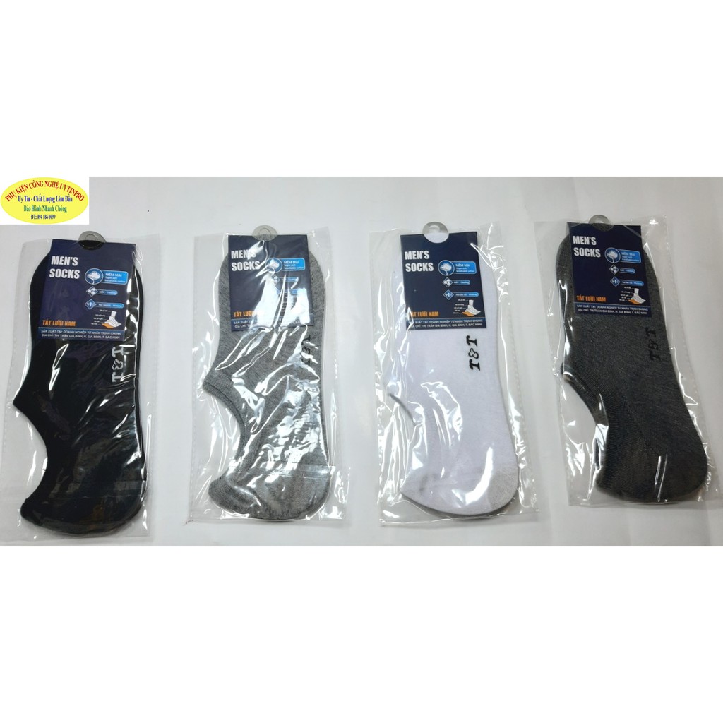 TẤT VỚ LƯỜI NAM In hình T&T Chất liệu thun cotton Thoáng mát Thấm hút ẩm MEN'S SOCKS
