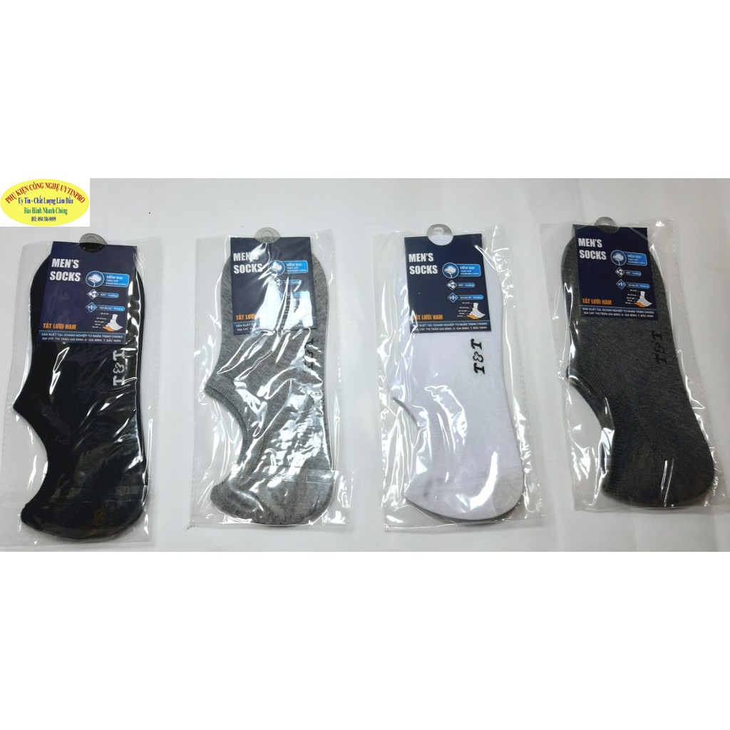 TẤT VỚ LƯỜI NAM In hình T&amp;T Chất liệu thun cotton Thoáng mát Thấm hút ẩm MEN'S SOCKS